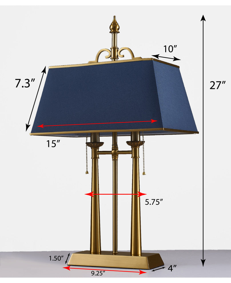 Pasargad Home Executive Stainless Steel Table Lamp with Shade