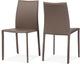 Rockford and Taupe Bonded Leather Upholstered Dining Chair, Set of 2