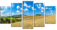 Town of Pienza Val d Orcia Italy, Landscape Canvas Art Print, 60"x32", 5 Panels