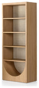 Higgs Bookcase Honey Oak Veneer, Honey Oak, Light Natural Cane