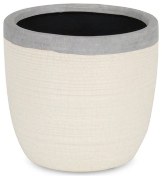 Mosaic Style White Glazed Pot