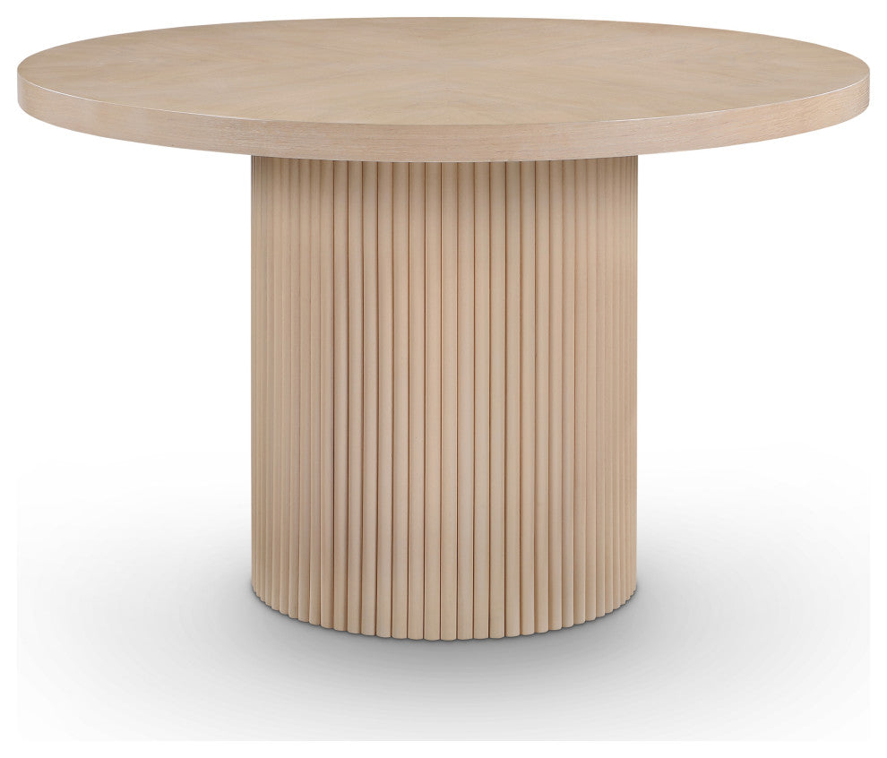 Belinda Beech Wood Dining Table, Natural, 48" W x 48" D x 31" H