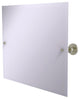 Frameless Landscape Tilt Mirror with Beveled Edge, Polished Nickel