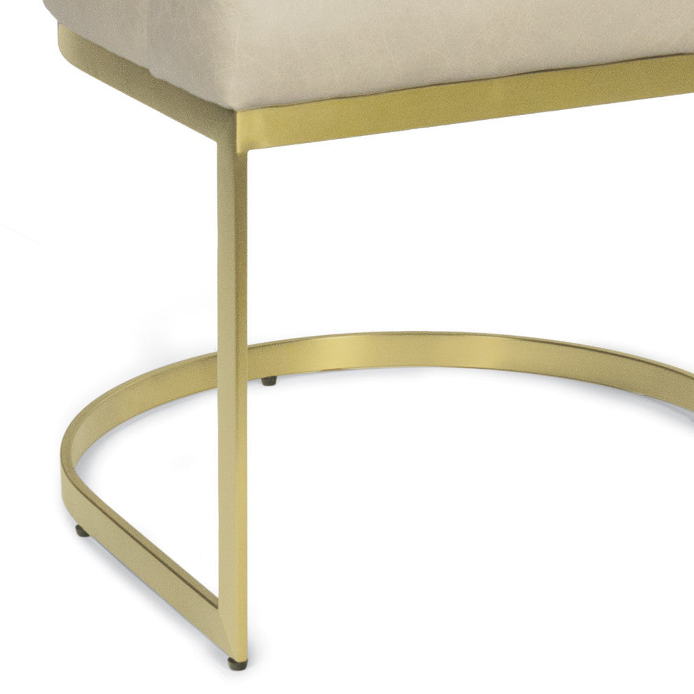 Owen Leather Dining Chair, Cappuccino