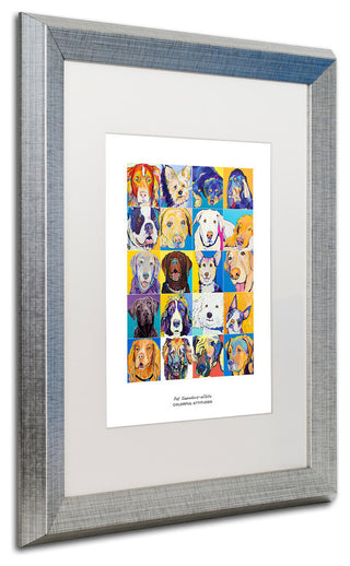 Saunders-White 'Colorful Attitudes Poster', Silver Frame, White Matte, 16"x20"
