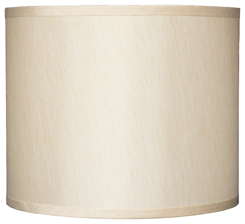 Classic Drum Faux Silk Lamp Shade, Cream, 12"