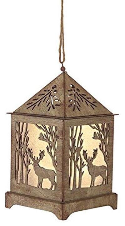 Deer Lantern Ornament With 6 Hour Timer