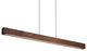 Una LED Linear Pendant 48" Walnut, Downlight Only, 3000K, Dimmable