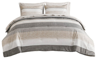 Madison Park Essentials Jaxon Stripe Comforter Set With Bed Sheets