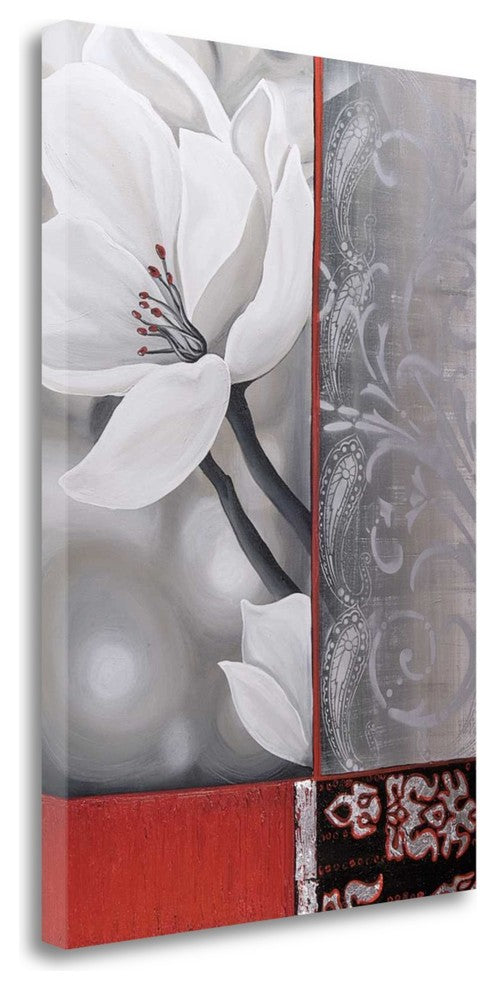 "Bohemia Flora White" By Jasmin Zara Copley , Giclee on Gallery Wrap Canvas