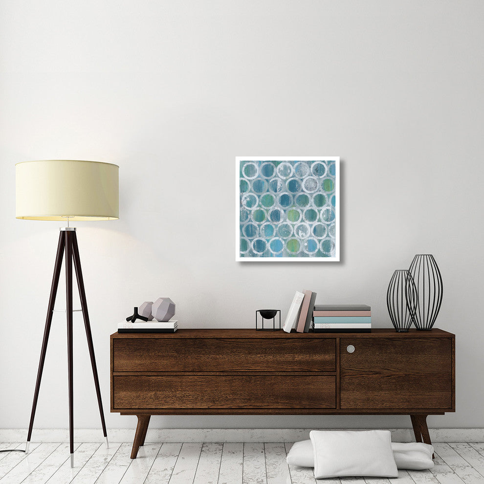 "Stack of Tubes Blue" Digital Paper Print by Albena Hristova, 26"x26"