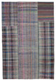 Rug N Carpet - Handmade Anatolian 6' 8'' x 9' 10'' Vintage Patchwork Kilim Rug