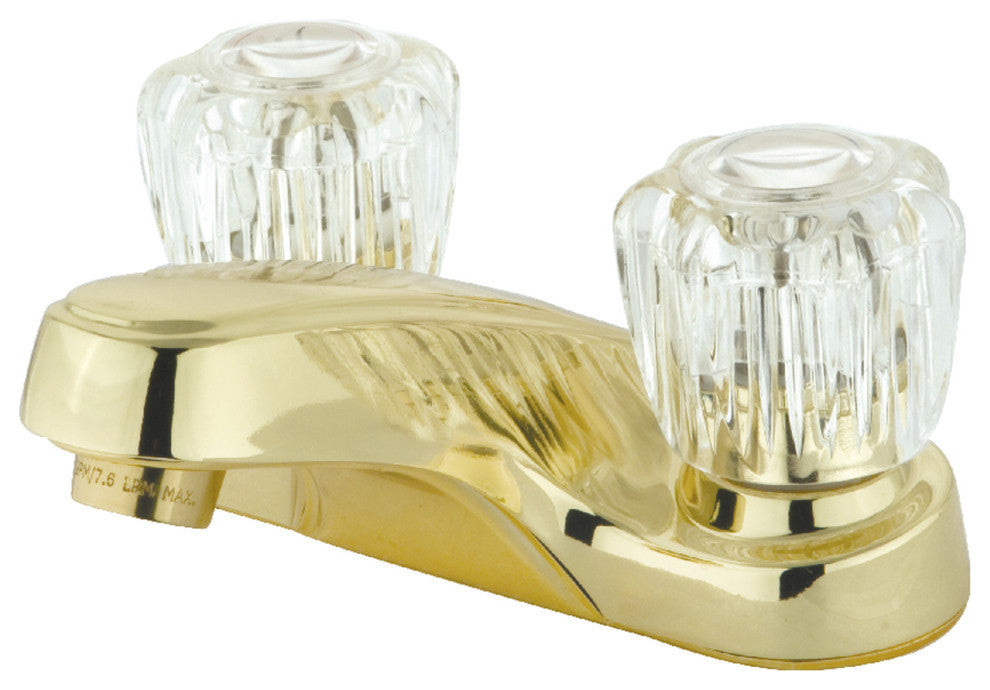 Kingston Brass 4" Centerset Bathroom Faucet, Polished Brass