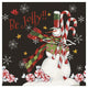"Sweet Snowmen II Black" Digital Paper Print by Anne Tavoletti, 26"x26"