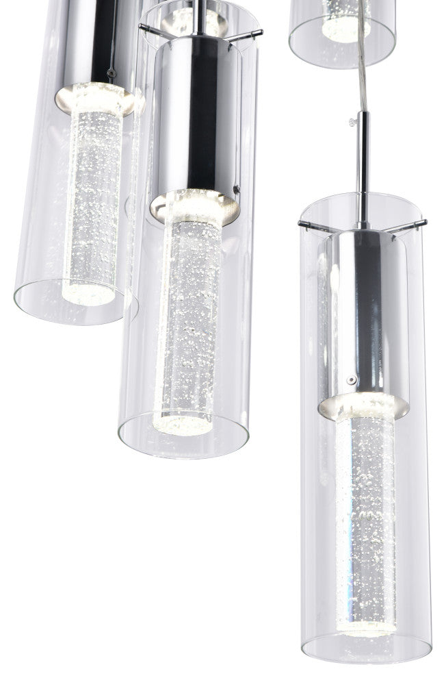 Lazzur Midou 5 Light 14" Polished Chrome Pendant