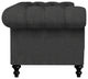 Nativa Interiors London 90" Sofa, Charcoal, Classic Depth