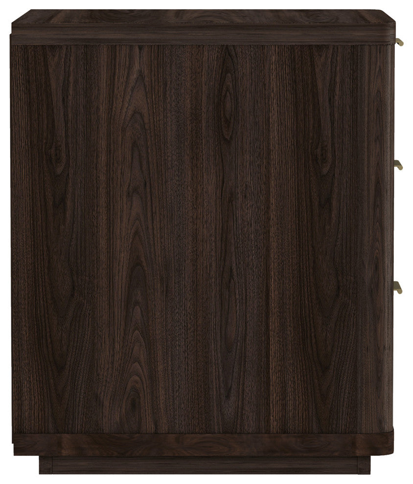 Manhattan Comfort Evelyn Nightstand, Brown, Single