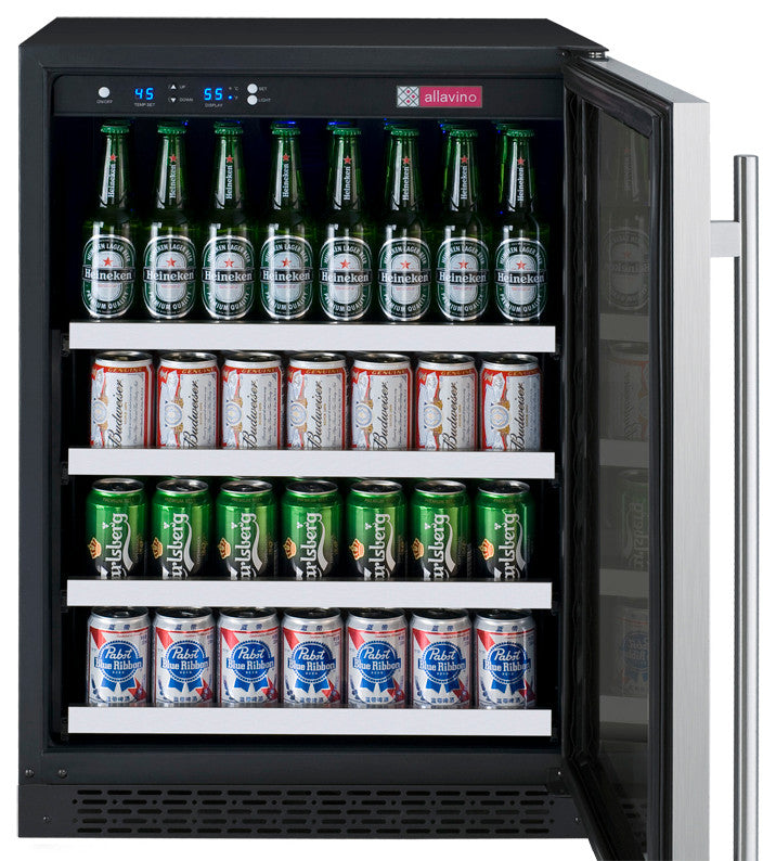 Wine Cooler: 24" FlexCount II Tru-Vino Stainless Steel Beverage Center