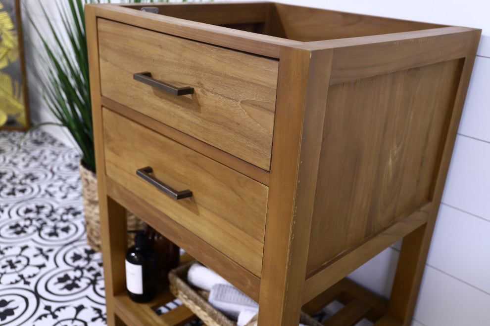 Willow Collection Parker Bathroom Vanity in Distressed Gray with 2 IN Calacatta