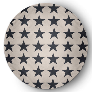 Stars Americana Chenille Area Rug, Blue, 5' Round