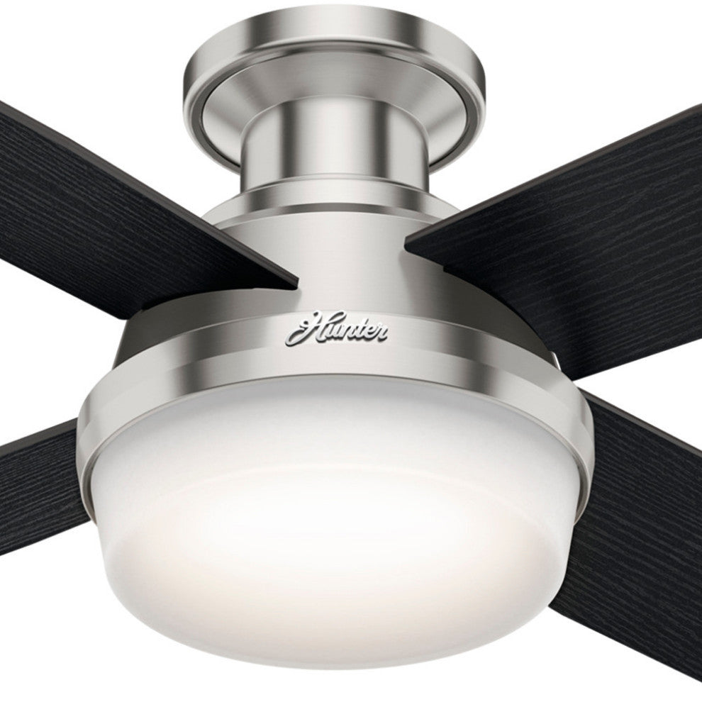 Hunter Fan Company 52" Dempsey LP Brushed Nickel Ceiling Fan With Light/Remote