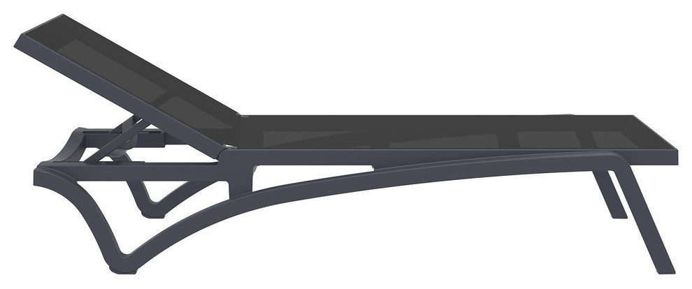 Compamia Pacific Sling Chaise Lounges, Dark Gray