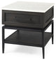 Updated Rustic Dark And Light Marble Top Cabinet