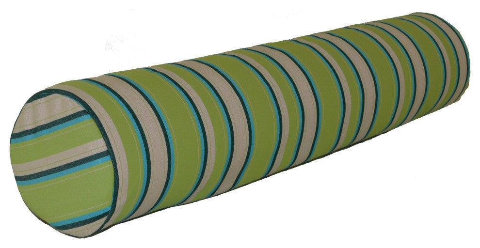 Bolster Pillows, Lime Stripe, 7" X 36"