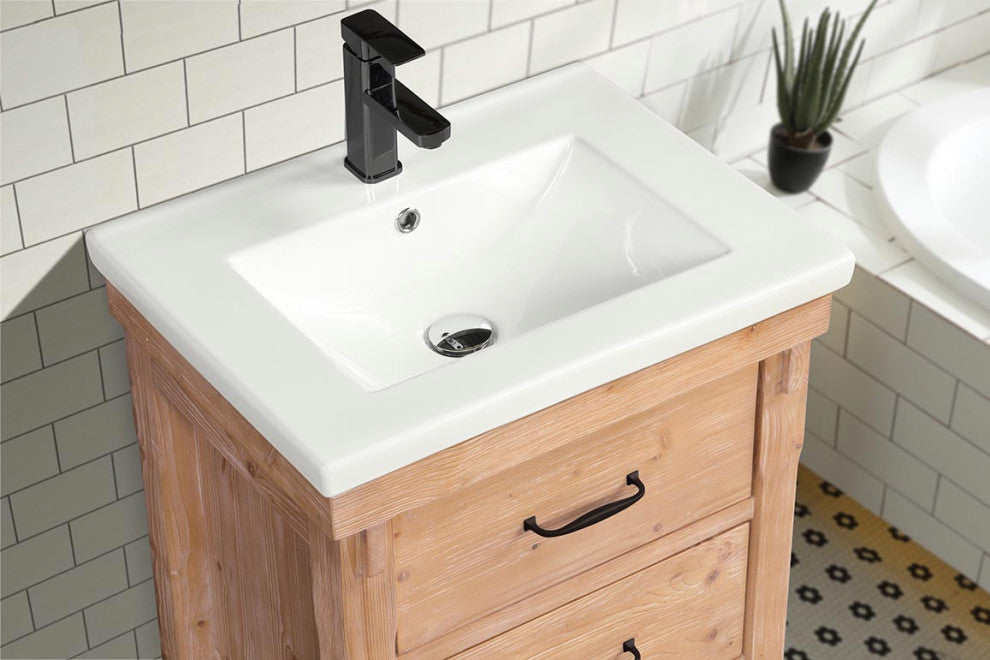 Marina 24" Bathroom Vanity, Driftwood Finish