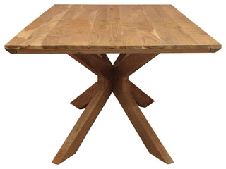 Anaheim Brad Dining Table in Contemporary Natural Finish on Solid Wood