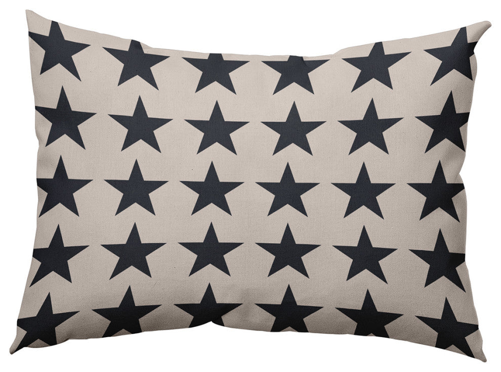 Stars Polyester Indoor Pillow, Blue, 14"x20"