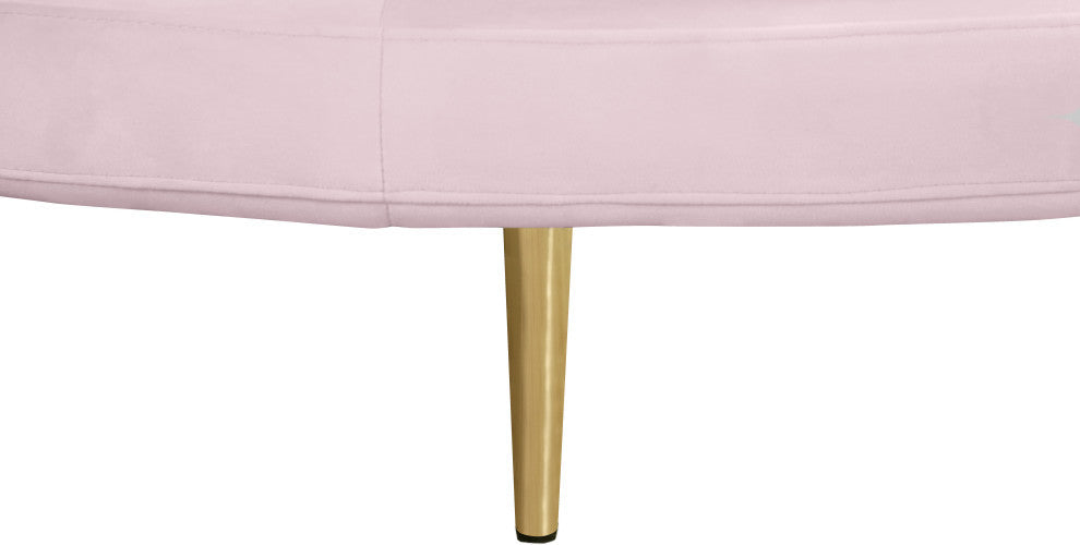 Circlet Velvet Upholstered Roundabout Sofa, Pink