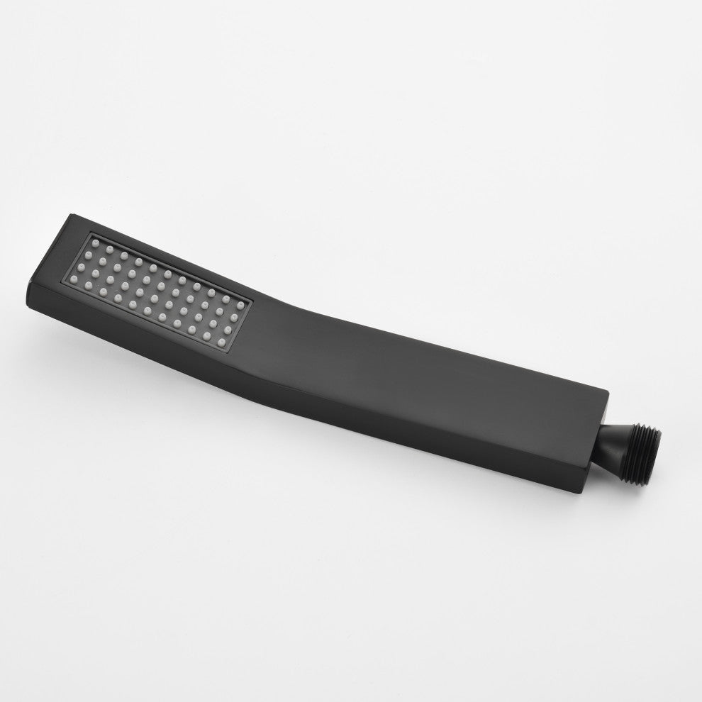 Wellfor Handheld Combo Set, Waterfall Tub Spout and Valve, Matte Black