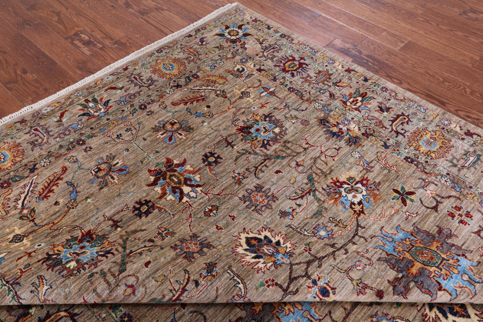 Persian Tabriz Hand Knotted Wool Rug 7' 0" X 10' 0" Q10002