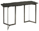 20" Brown Solid Wood 4 Legs Console Table