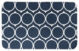 Navy Mid Mod Circles 34x21 Bath Mat