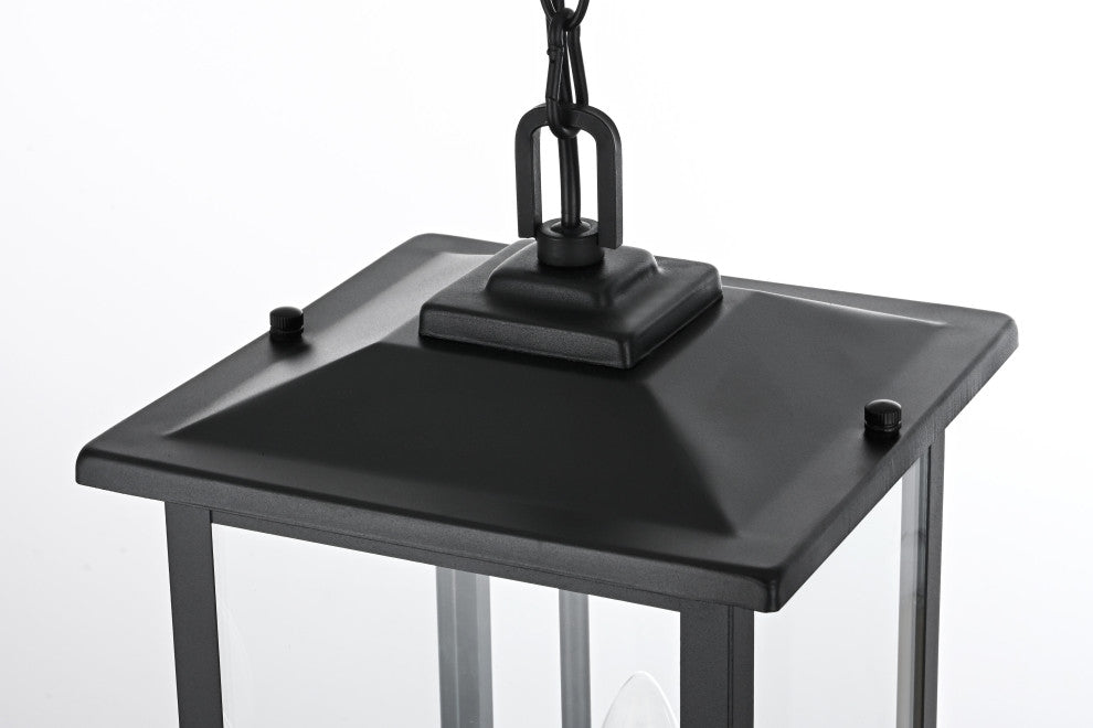 Home Living 9" Outdoor Pendant, Black