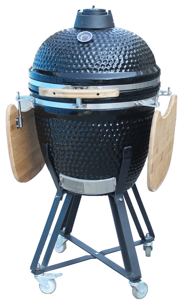 Black Kamado BBQ Grill