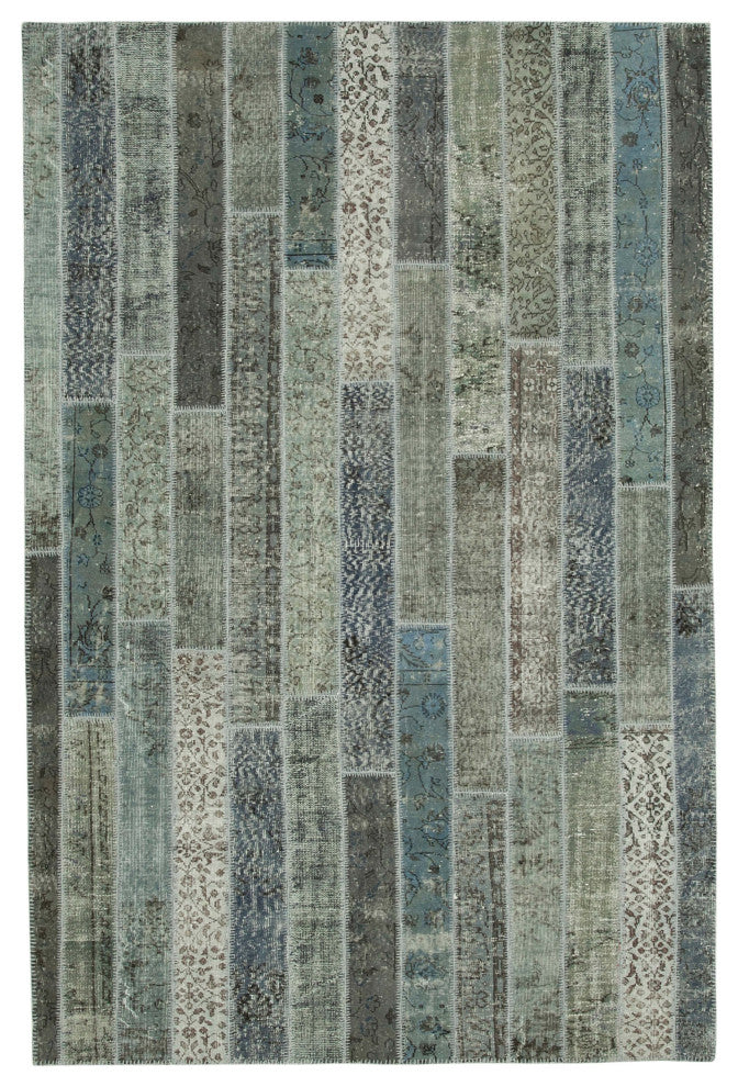 Rug N Carpet - Hand-Knotted Anatolian 6' 8" x 10' 0" Wool Patchwork Area Rug