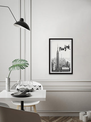 "NY Buildings" Framed Painting Print, 8x12