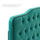 Tufted Headboard, Full Queen Size, Velvet, Teal Blue, Modern Contemporary