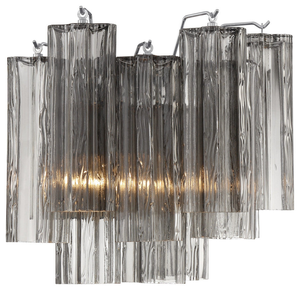 Crystorama Lighting Group ADD-302-SM Addis 2 Light 12" Tall Wall - Polished