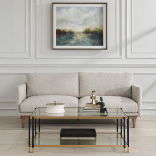 Uttermost Freefall Gray Ceruse Sofa