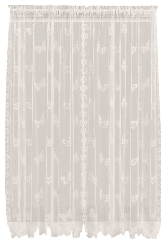 Saturday Knight Butterfly Lace Panel in Ivory, 56X63
