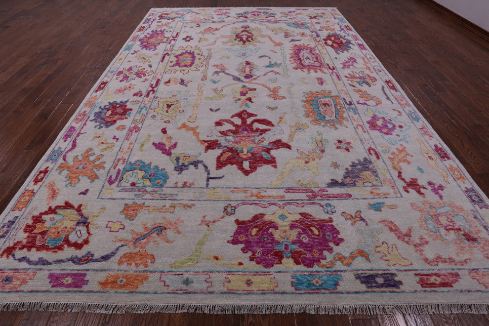 10' 0" X 14' 4" Handmade Turkish Oushak Wool Rug - Q14787