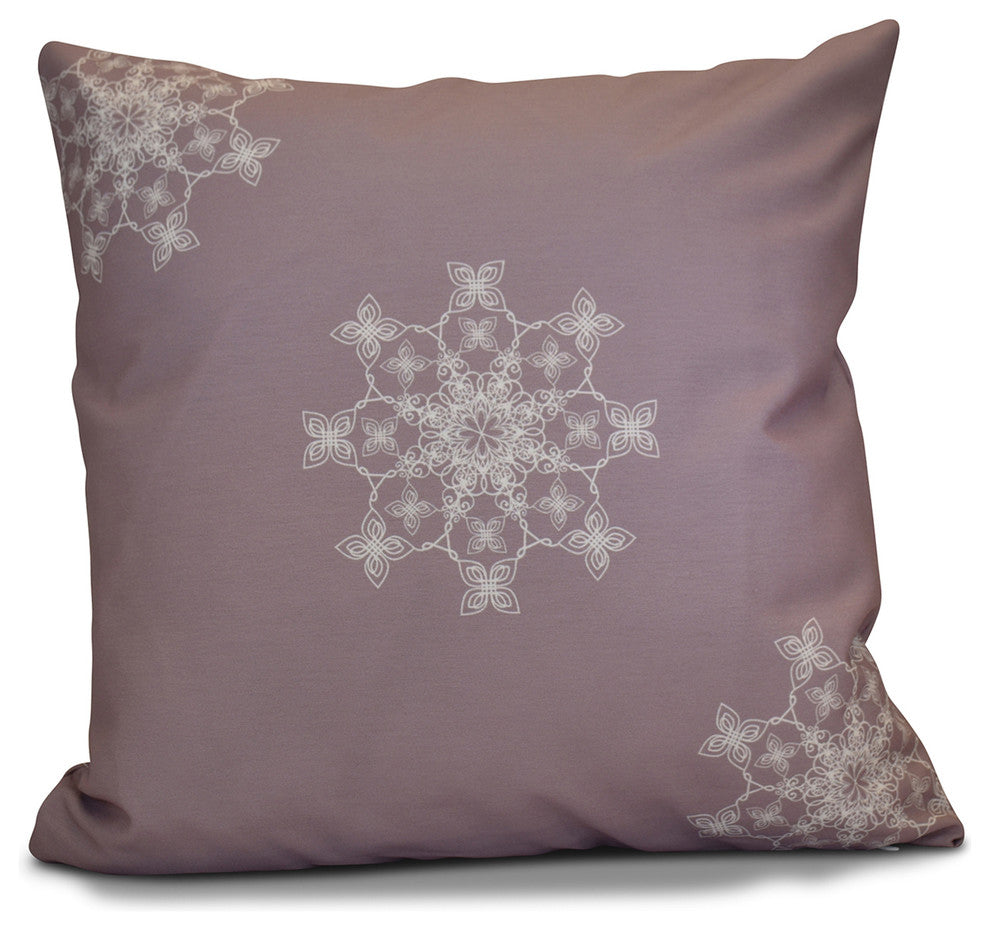 Decorative Holiday Pillow Geometric Print, Lavender, 20"x20"