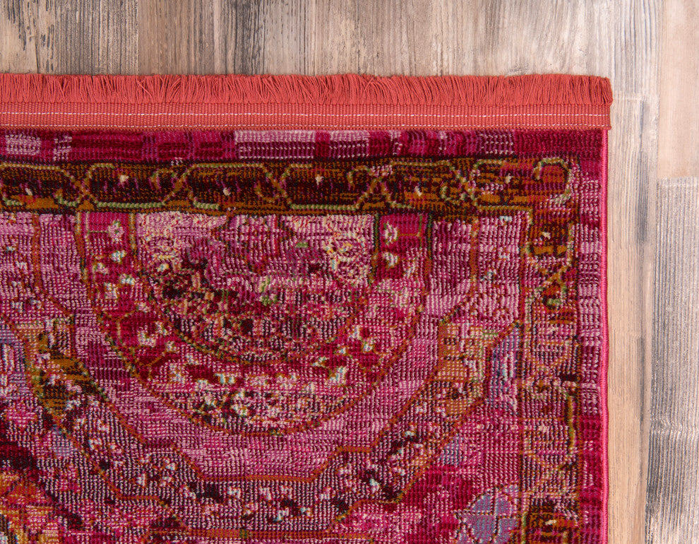 Unique Loom Pink Baracoa Coppelia 5' 5 x 8' 0 Area Rug