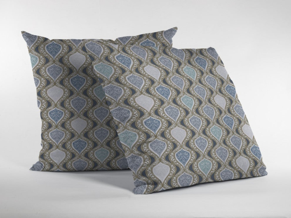 20 Gray Ogee Decorative Suede Throw Pillow