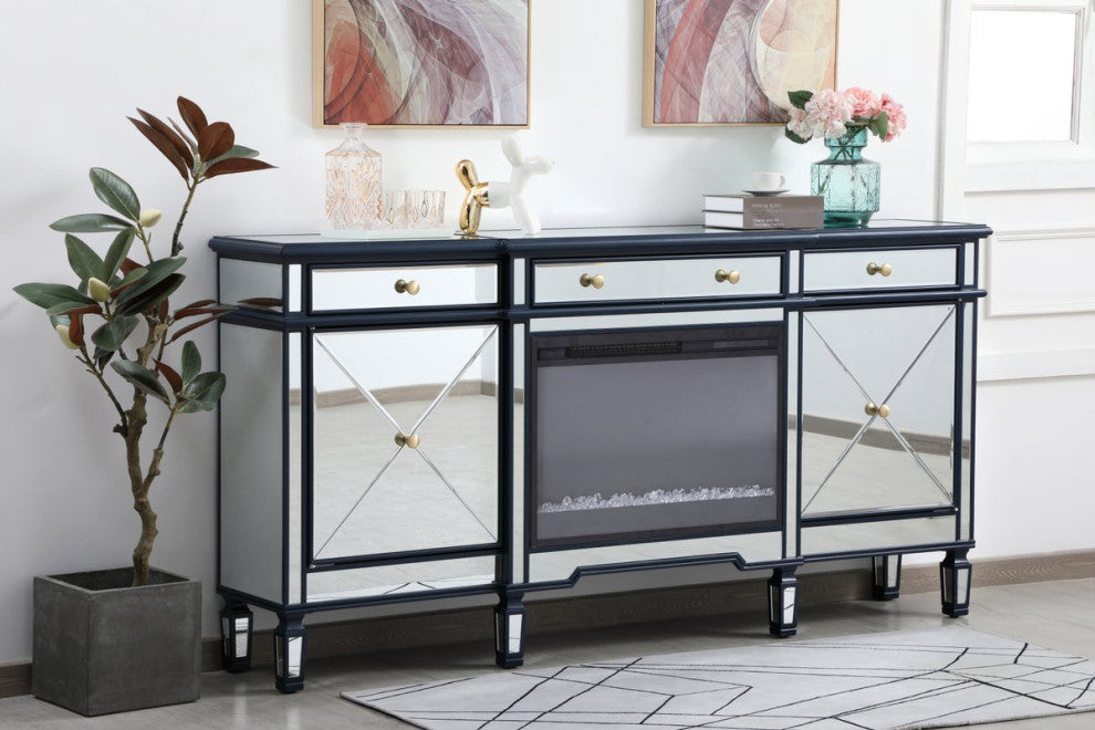 Elegant MF61072BL-F2 Contempo 72" Mirrored Credenza