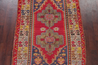 Consigned, Traditional Antique Oriental Hand-Knotted Turkish Area Rug, Red, 5x7